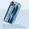 Various blue vertical stripes Man Protect PhoneCase Glass PhoneCase for iPhone 17 16 15 14 13 12 11pm Pro Plus Dropresistant