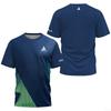 Herren Sommer Tischtennis Blumenprint Herren Badminton Tennis Marke Schnelltrocknend Kurzarm Herren Oberteil Sport T-Shirt