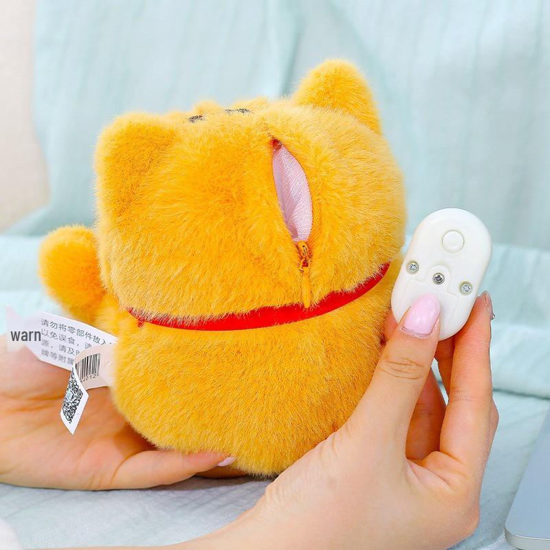 Kawaii Lucky Cat Plush Toy - Cute Cartoon Doll Office Ornament