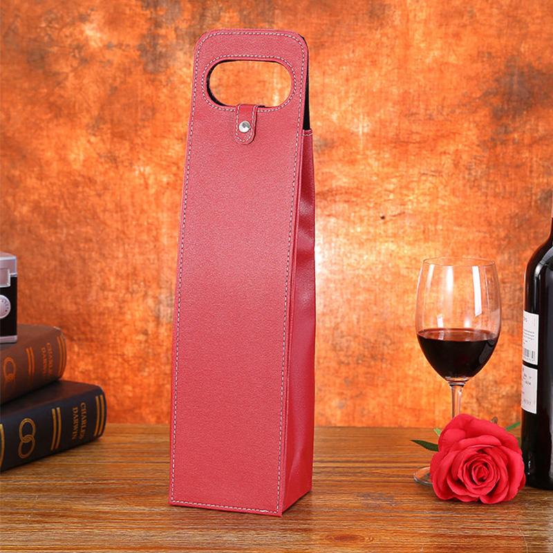 Leather Red Wine Packaging Bags Wine Tote Bags Universal Packaging Carrier Single/Double Bottle Protective Wine Gift Bags