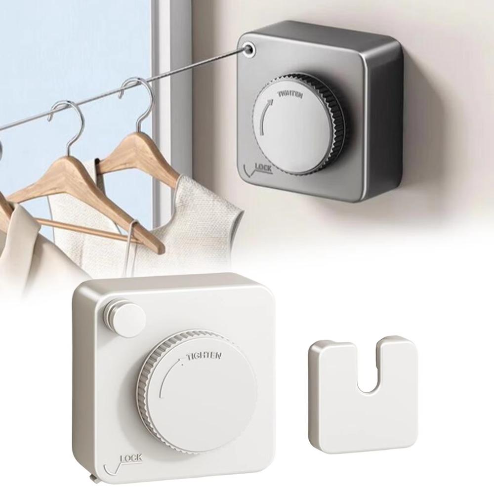 Retracting Retractable Clothesline Wall Mounted Clothes Drying Laundry Rope  Shower Room