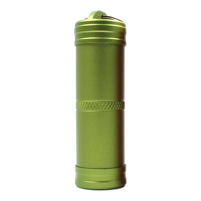 Compact Waterproof Aluminum Pill Bottle Keychain for Outdoor First Aid Tablets
