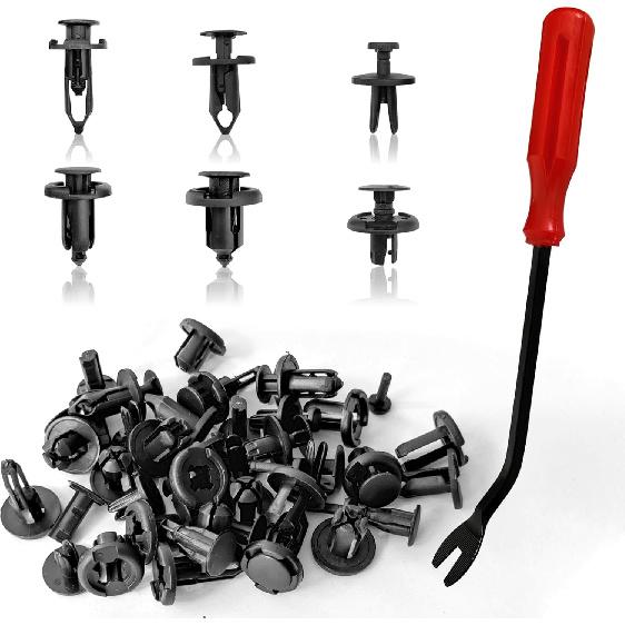 120Pcs Retainer Clips Push Type Fasteners 6.8Mm 8Mm 9Mm 10Mm - Expansion Screws Replacement Kit With Remover Tool Bumper Push Rivet Clips Compatible
