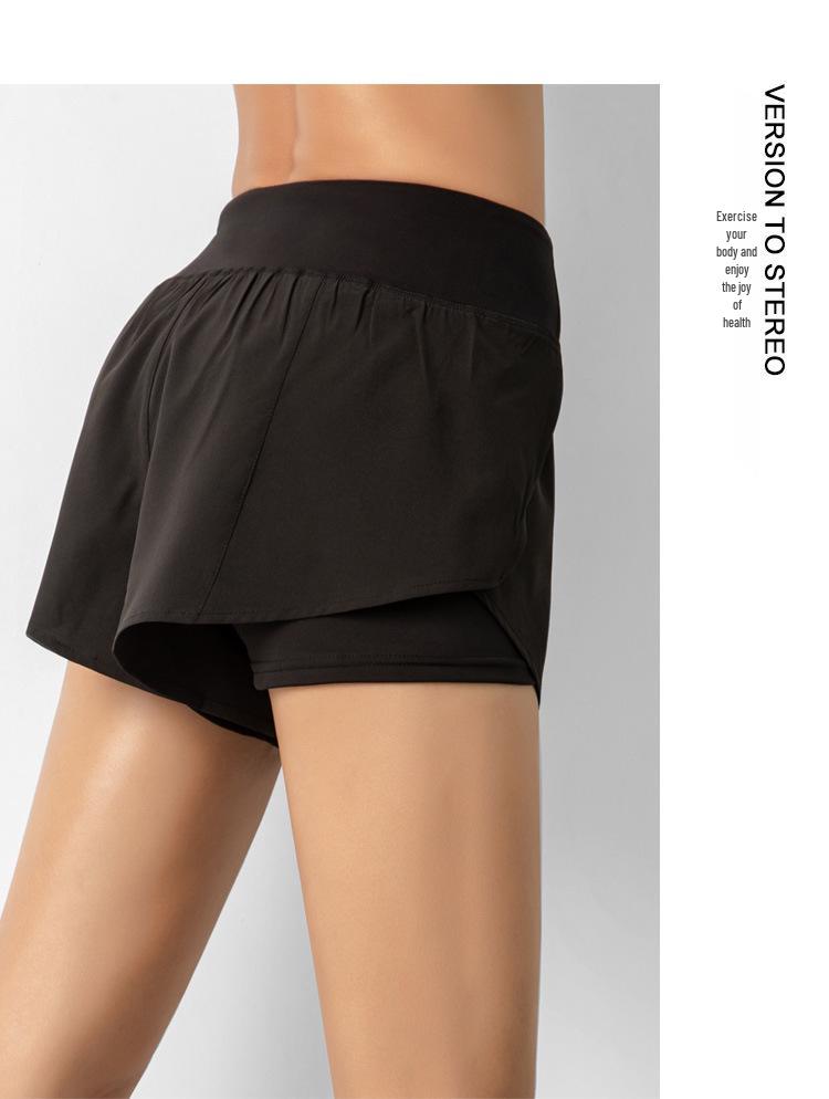 Women's Summer Quick-Dry Two-Piece Yoga Shorts with Pockets – Breathable & Anti-Exposure