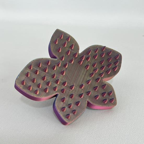 Scalp Massager Comb for Cats Dogs 3D Printed Flower Shaped Head Scratcher Scalp Massager for Stress Relief Pet Grooming