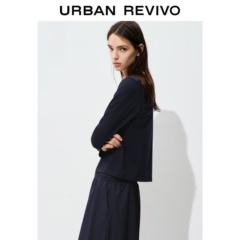 UR Women's Color-block Cotton Long-Sleeve T-Shirt