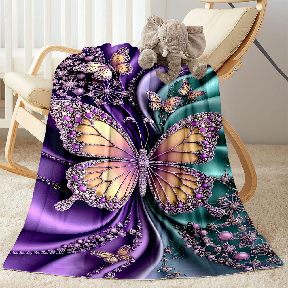 Enchanted Butterfly Garden blanket Suitable for offices, travel, living rooms also a good gift for friends and family Suitable for all seasons.