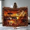 Animal Spirit Print Flannel Blanket High Quality Warm Comfortable Cover for All Seasons Perfect for Gifts Home Decor