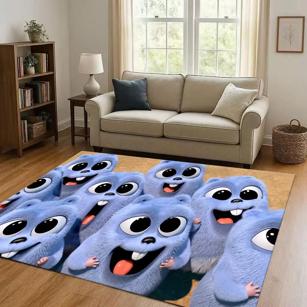 

HD Cute Grizzy and The Lemmings Cartoon Living Room Non-Slip Area Rug Carpet for Bedroom Playroom Sofa,Home Doormat Gift Kid 40x60cm