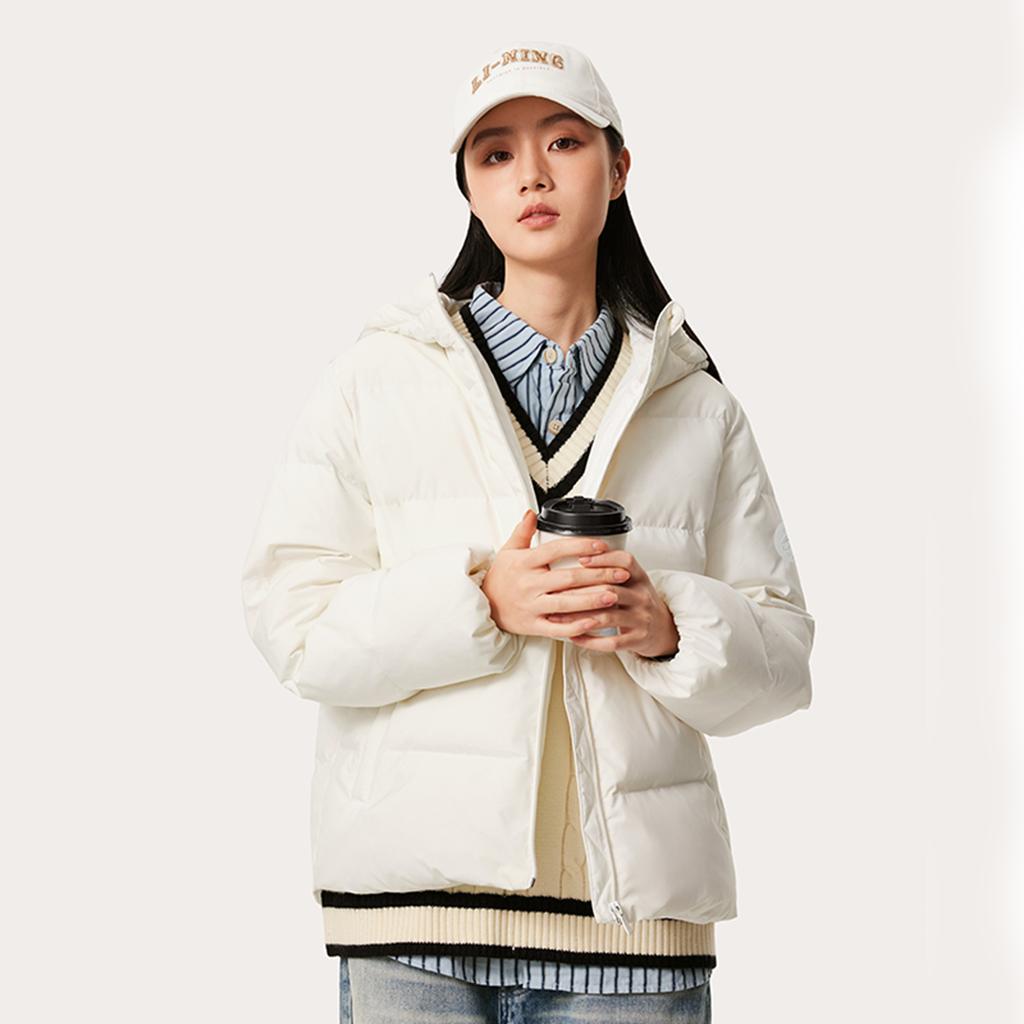 Li Ning Sports Life Collection Down Jacket Women's Ivory AYMU040-1