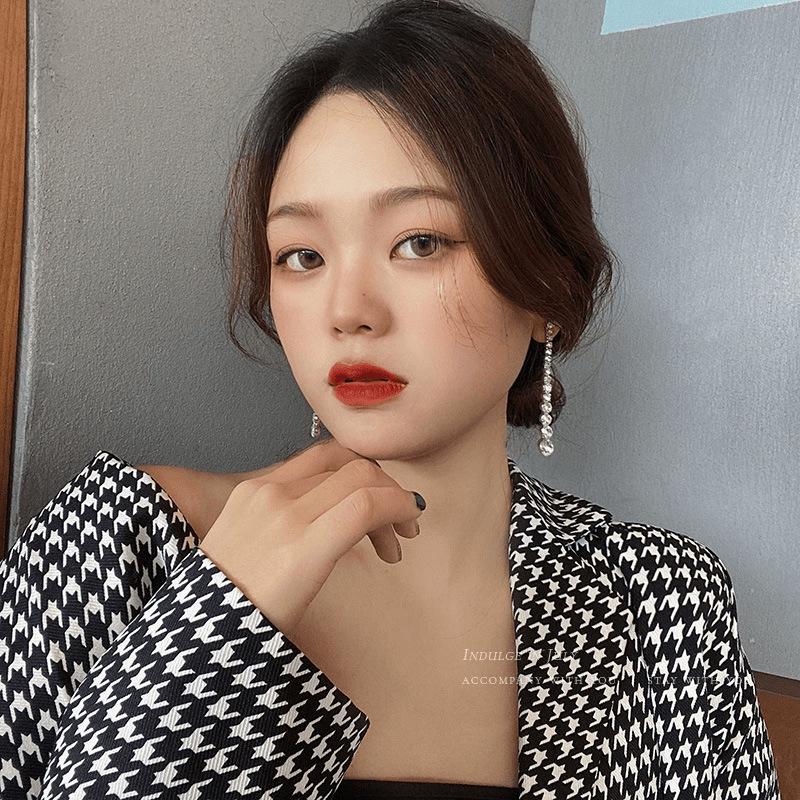 S925 Silbernadel Luxus Diamant Quastenohrringe - Elegant, Lang Europäischer & Amerikanischer Stil für Damen