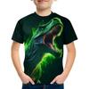 Children's Clothing Boys Tshirt Short Sleeve Girl T-Shirt 3D Cartoon Dinosaurs Casual Round Neck Tees Kids Summer Clothes Tops