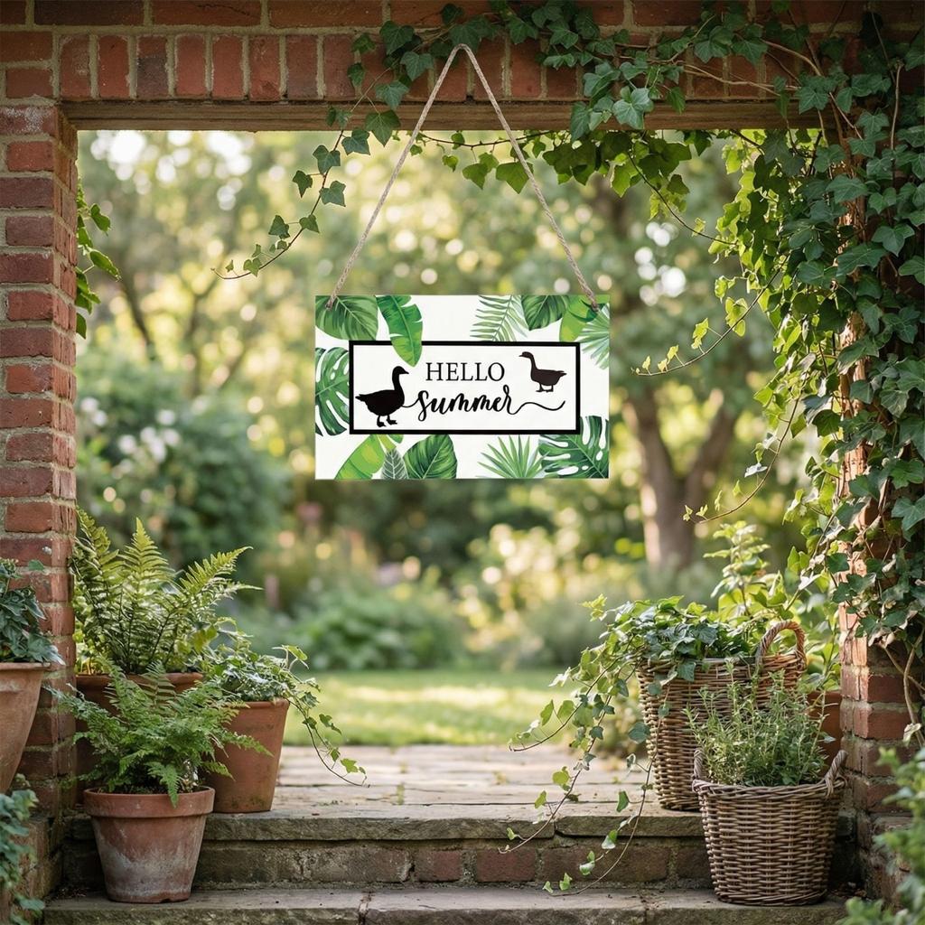 Veranda-Schild, Wachdienst-Schild, Dekoratives Holzhandwerk, Hofgarten-Schild, Holzschild