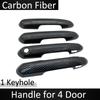 For Toyota Highlander 4 MK4 XU70     Gloss Black Carbon Fiber Chrome Door Handle Cover Stickers Car Accessories