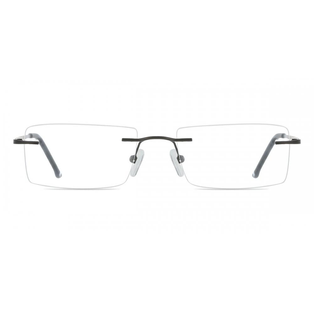 Rimless Rectangle Black Smartbuy Collection Linda Blue Light Block Asian Fit 986 Fashion Unisex Eyeglasses