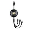 Kabel U69 3w1 USAMS 1m Czarny Lightning/microUSB/USB-C