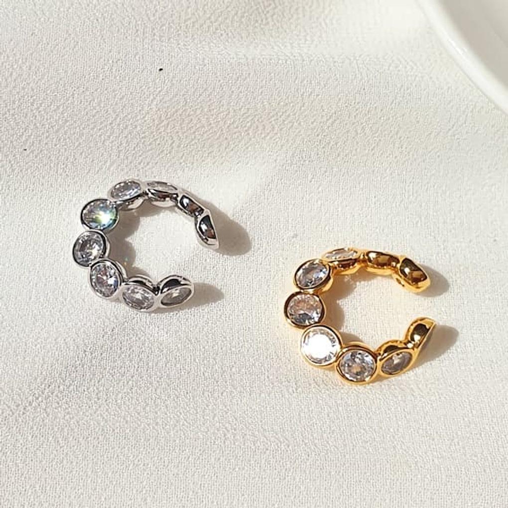 Damen 15K Vergoldete Boss Ohrklemme Armband Ohrringe