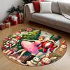 Nutcracker Ballerina Round Rug, Christmas Indoor Outdoor Mat for Entryway, Living Room, Bedroom Decor, Holiday Theme