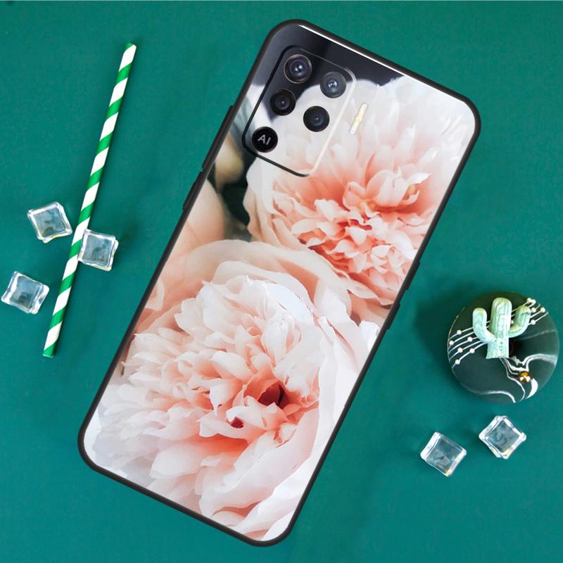 Peonies Beautiful Flower Phone Case For Oppo A18 A38 A58 A78 A98 A40 A60 A80 A91 A15 A17 A74 A94 A54 A57S A16 A76 A96