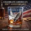 250Th Anniversary Whiskey Glass Usa Patriotic Drinking Cup American History Memorial Gift For 4Th Of July Independence Day