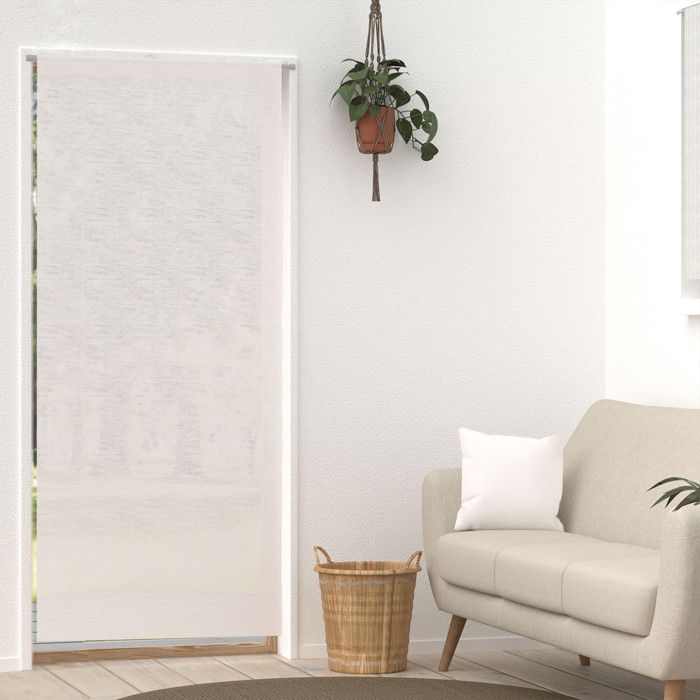 Linen Curtain for Window Doors 90x200 Cm LINEN White, by Soleil d'Ocre