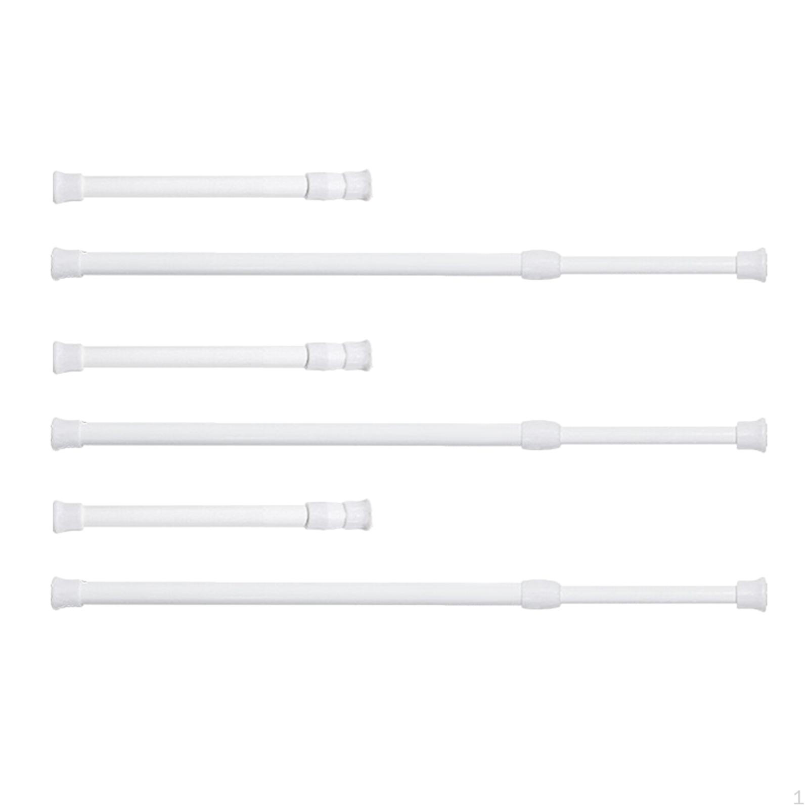 

6 шт. телескопические штанги для одежды, подвесные стойки для гардероба, настенный выдвижной шкаф для душа 30cm to 50cm