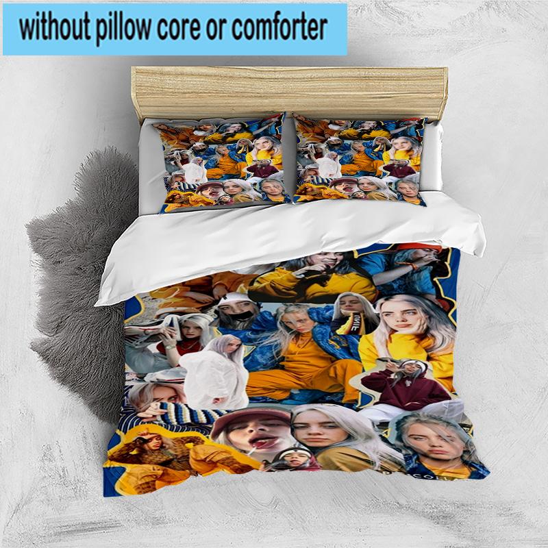 3PCS Bi-llie Music Artwork 3pcs Bedding,Including 3PCS Duvet Cover And 2pcs Pillowcases Perfect for Christmas,Ideal for Bedroom, Dormitory