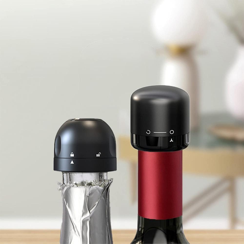 2pcs Reusable Champagne and Wine Bottle Stoppers Silicone Sealed Bottle Stopper Vacuum Retain Freshness Wine Plug Bar Tools