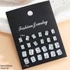 24 pairs/set Shiny Zircon Stud Earrings Set For Women Bohemian Geometric Crystal Stud Earrings for Women Fashion Jewelry Gifts