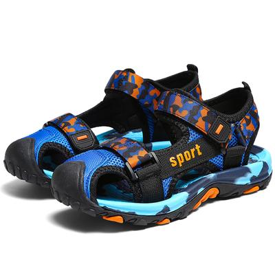 Mode Sommer Strand Wasser Kinder Sandalen Mode Schuhe Im Freien Nicht-slip Weichen Boden Schattierung Leder Jungen Bequem