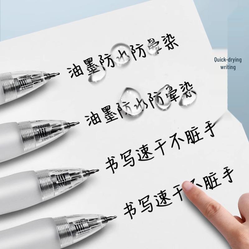 MG AGPK3558 Transparent Quick-Dry Click Pen, 0.5mm ST Nib - Perfect for Exams and Signatures