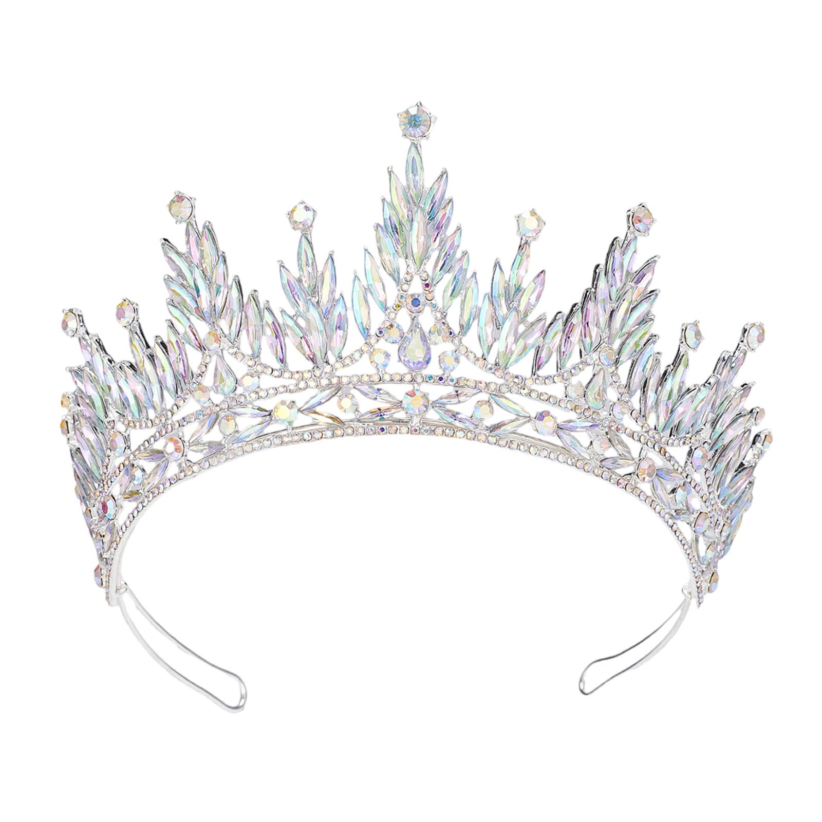 

Роскошный обруч для волос Девочка День рождения Элегантный конкурс Капля воды Кристалл Девочка Свадебный костюм Головной убор D