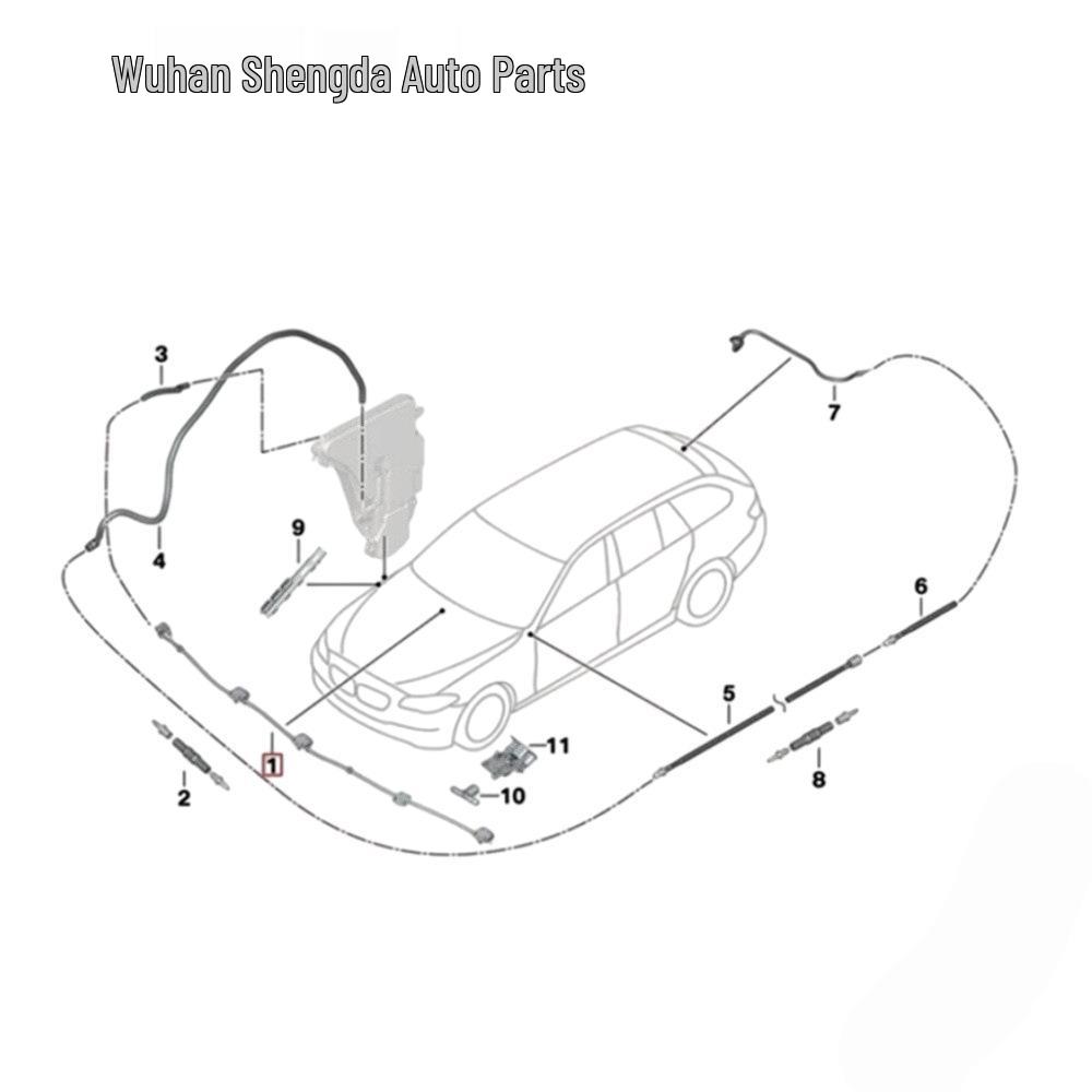 BMW X6 (E71 E72) X5 (E70) Windshield Washer Nozzle 2007-2015 Model 61667275175