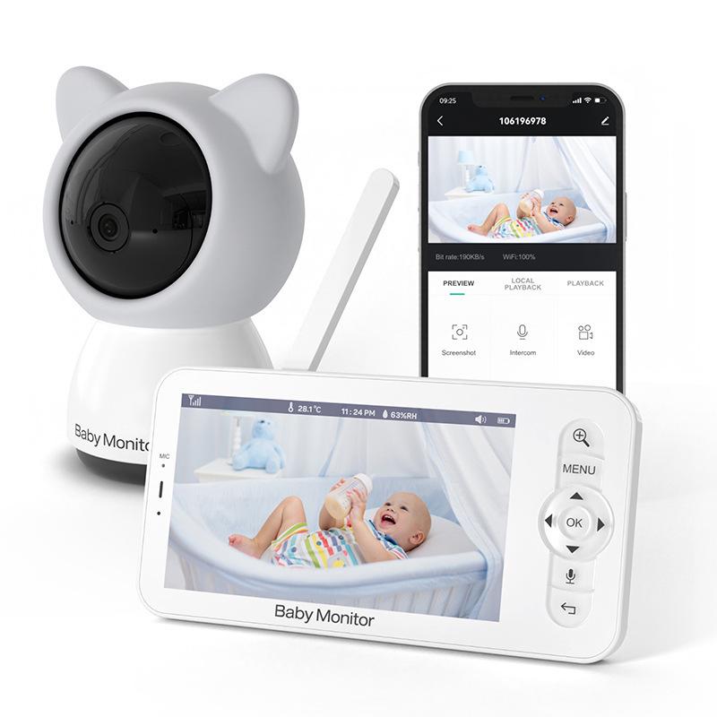 5-inch HD Wireless Baby Monitor with Mobile App EU Plug