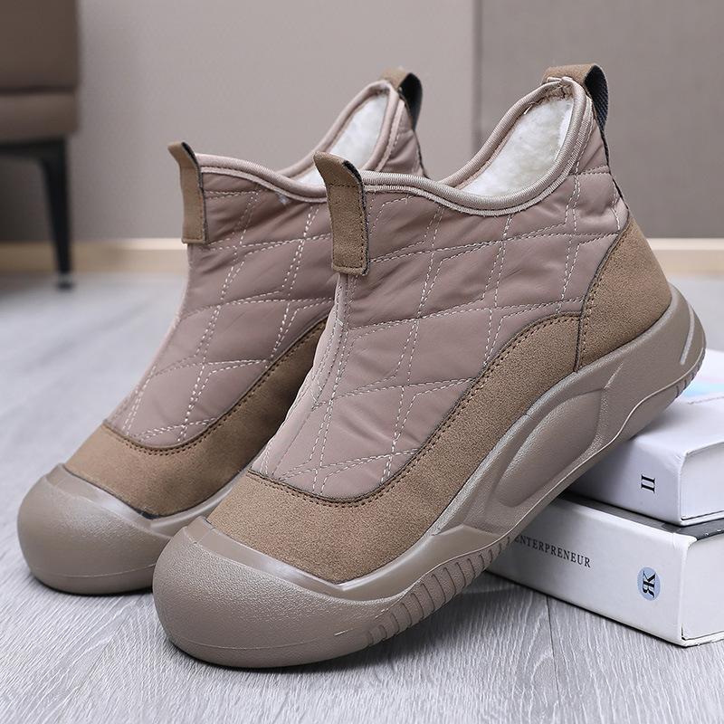 

Женские зимние сапоги Новые флисовые утепленные нескользящие теплые сапоги на зиму 2025 Мамины туфли для среднего и пожилого возраста Хлопковые туфли 41 серый