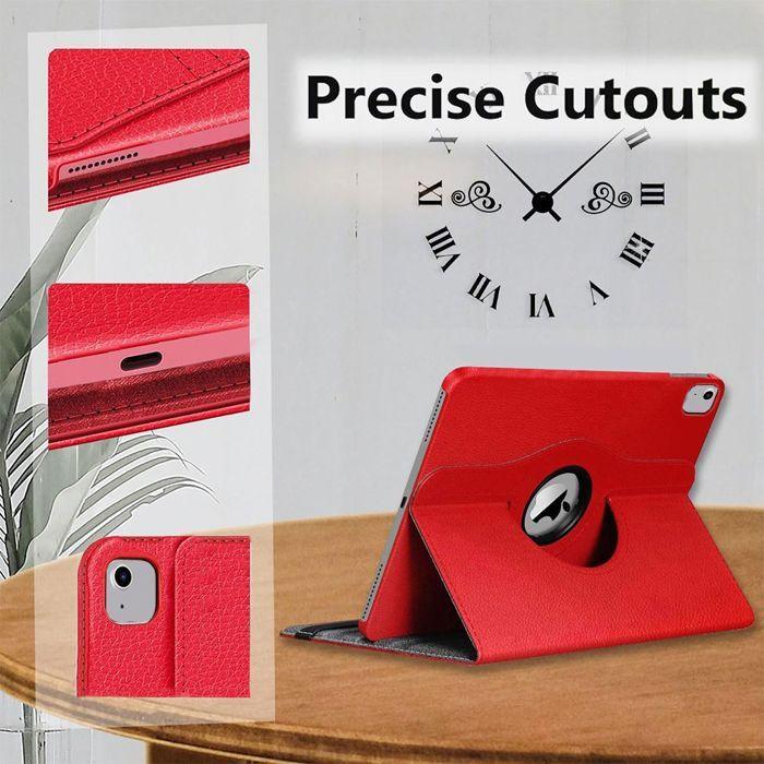 Protective Case - BOOLING - for iPad Air 11 Inch - Rotating Stand - Red - Faux Leather