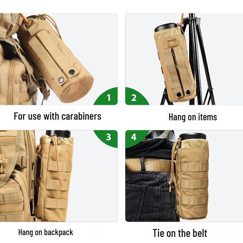 Přenosná sada MOLLE šálek na čaj a láhev na vodu na cestování