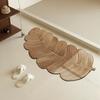 Diatom Mud Bathroom Floor Mat Leaf Shape Absorbent Mat Minimalist Style Quick Dry Mat  Shower Room