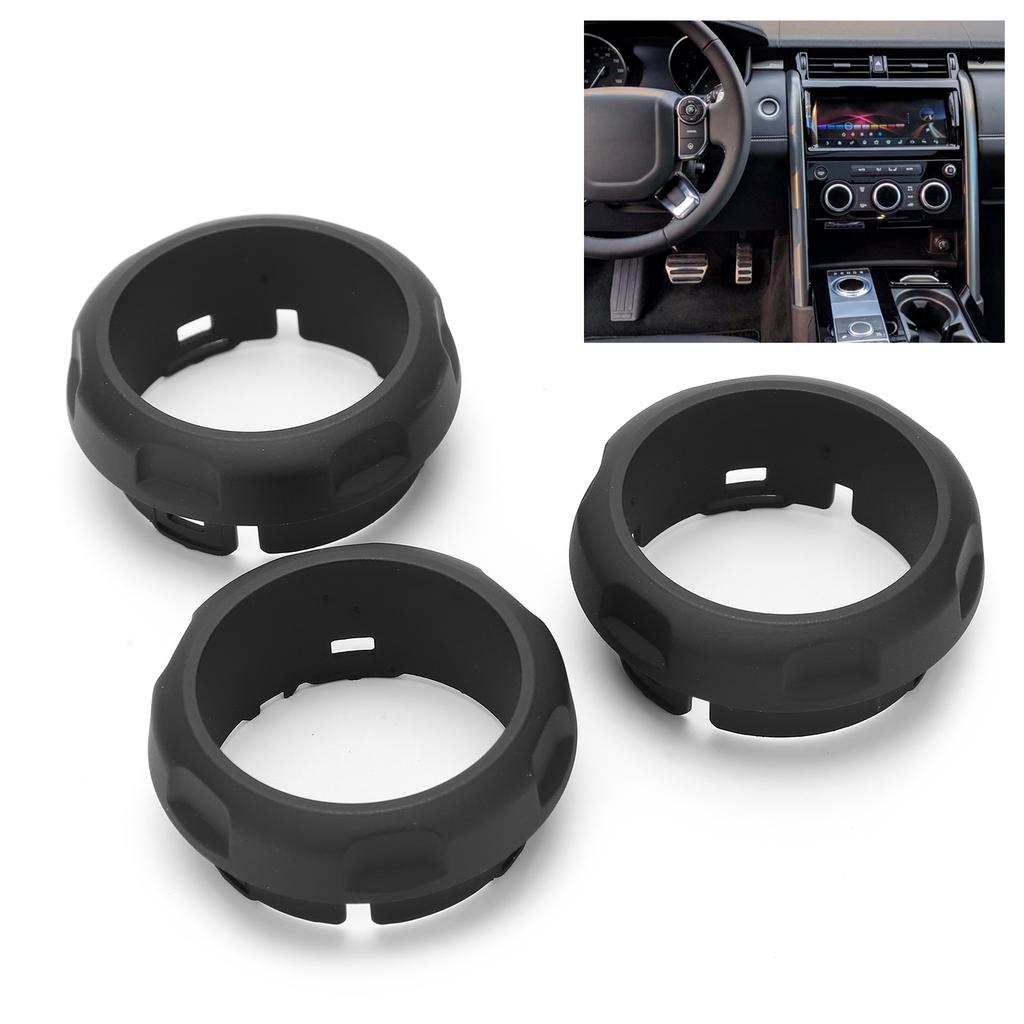 3pcs Air Conditioning Switch Knob Covers Rings Replacement for Land Rover Discovery 4/Sport