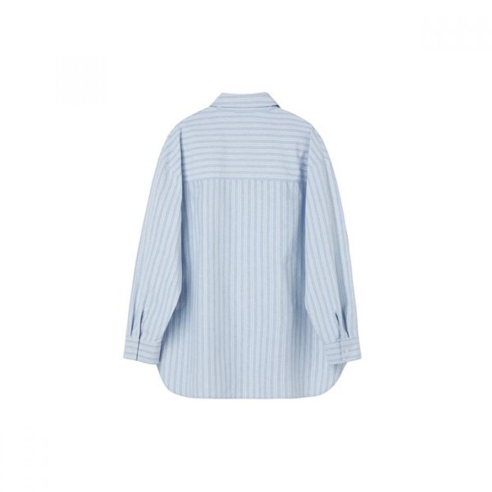 Lap Stripe Embroidered Basic Shirt As1wb262