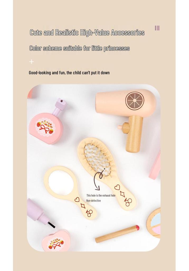 Princess Vanity Table Play Set: Children's Dressing Table and Makeup Toy