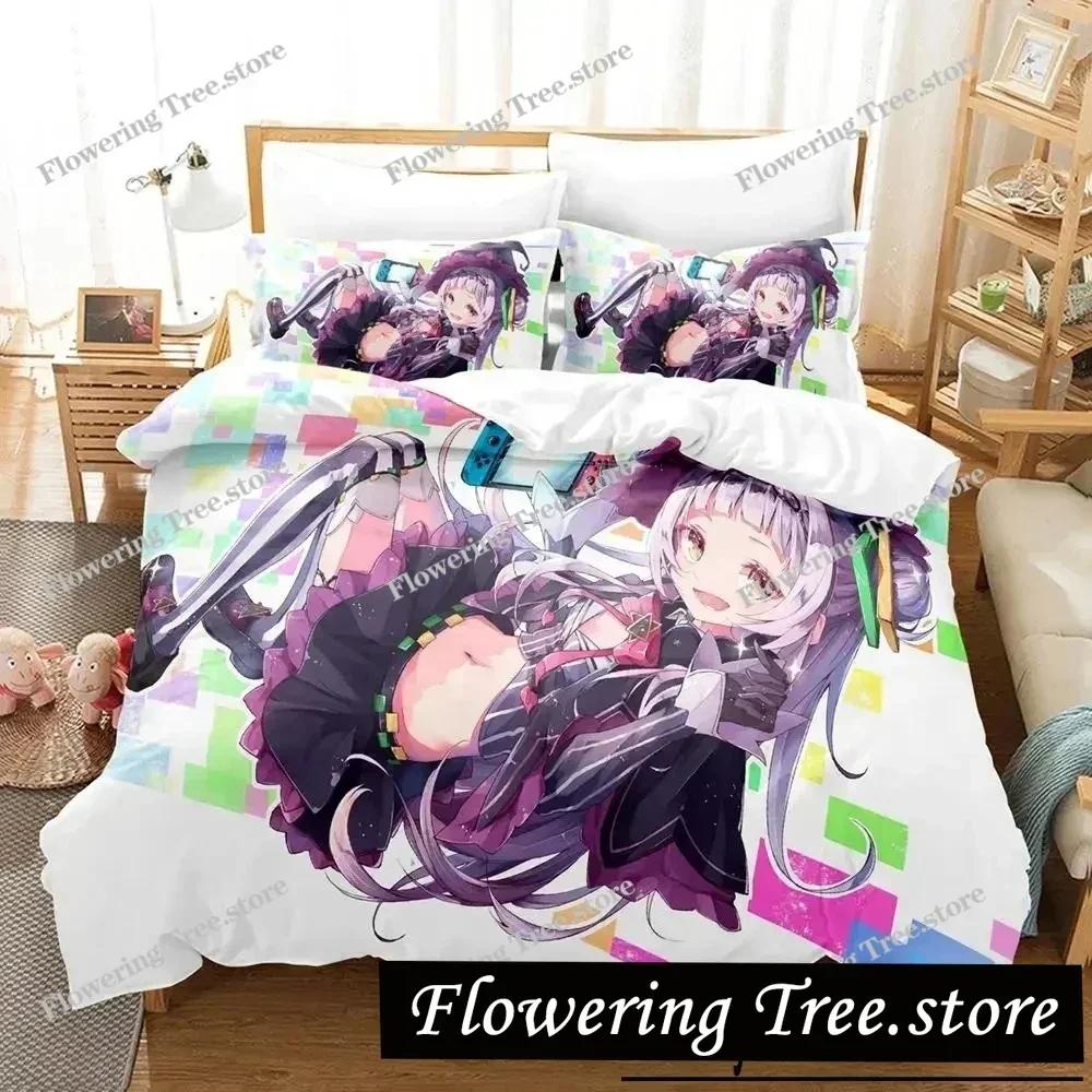 3D Print Anime Murasaki Shion Bedding Set Duvet Cover Bed Set Quilt Cover Pillowcase Comforter king Queen Size Boys Adult029963