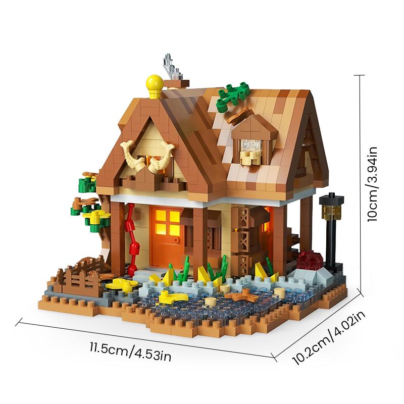 Micro Brick Creative Building Block Forest Tree House DIY Puzzle Educational Assembly Construction Toys for Girls Kids Children