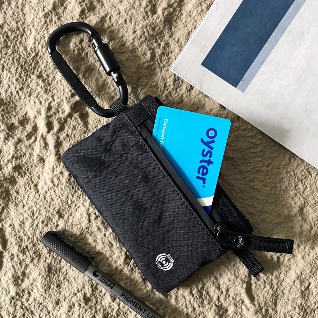 Minimalistisk Handväska RFID Stöldskyddad Kort Hållare X-Pac Vattentät Slitstark Nylon Herr Utomhus Resa Sport Plånbok med Klätterspänne