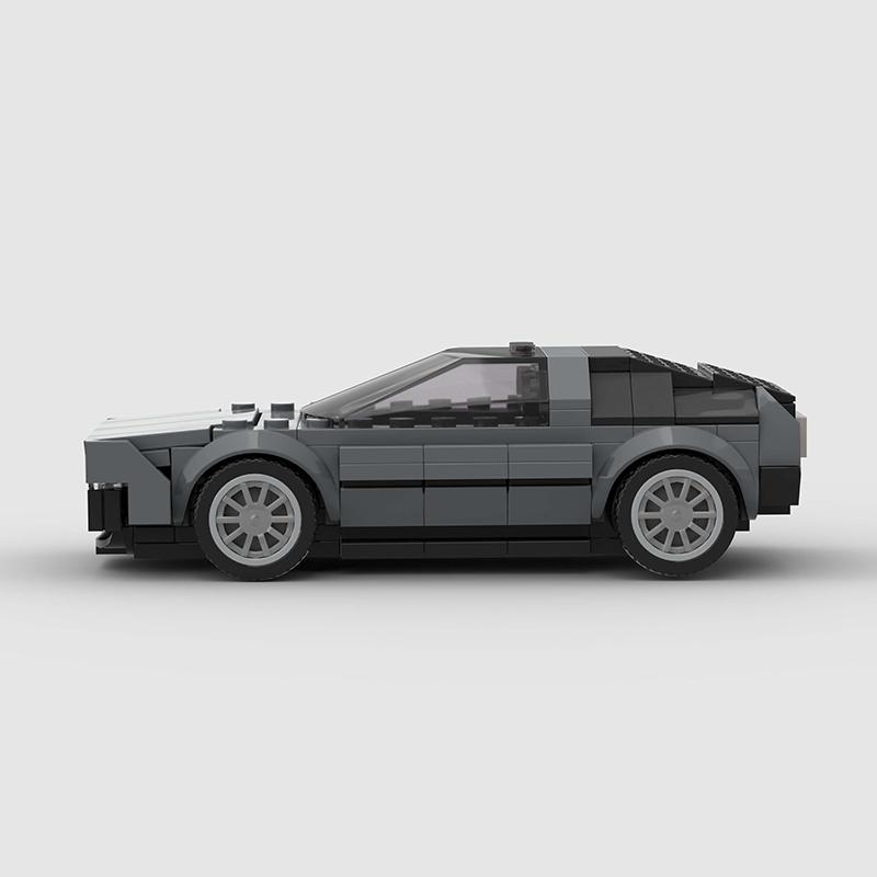 MOC Car DeLorean DMC-12 Racing Technical Vehicle Model Building Block Speed Super Race Rally Sport Brick Christmas Gift City
