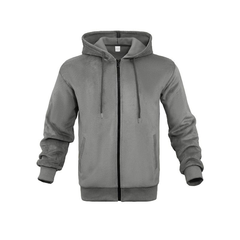 Men's Super Soft Composite Fleece Fashion Casual Zipper Cardigan Hooded Jacket Men's Sweater