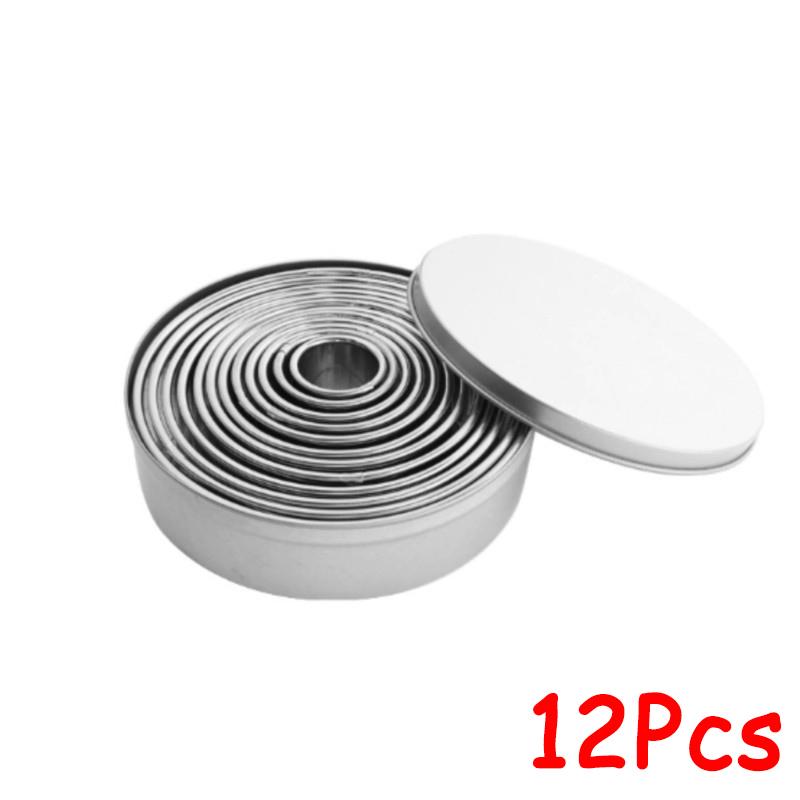 Sada 11/12 ks Formičky na sušenky Kráječ těsta Kulatá forma na dort z nerezové oceli Kuchyňské náčiní Kráječ na pizzu, pečení, vaření, sušenky, pečivo