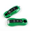 Car Remote Key Fob Shell Cover Python Green For Porsche Porsche Panamera Cayenne Taycan 711 918 Macan Boxster Cayman Key Case