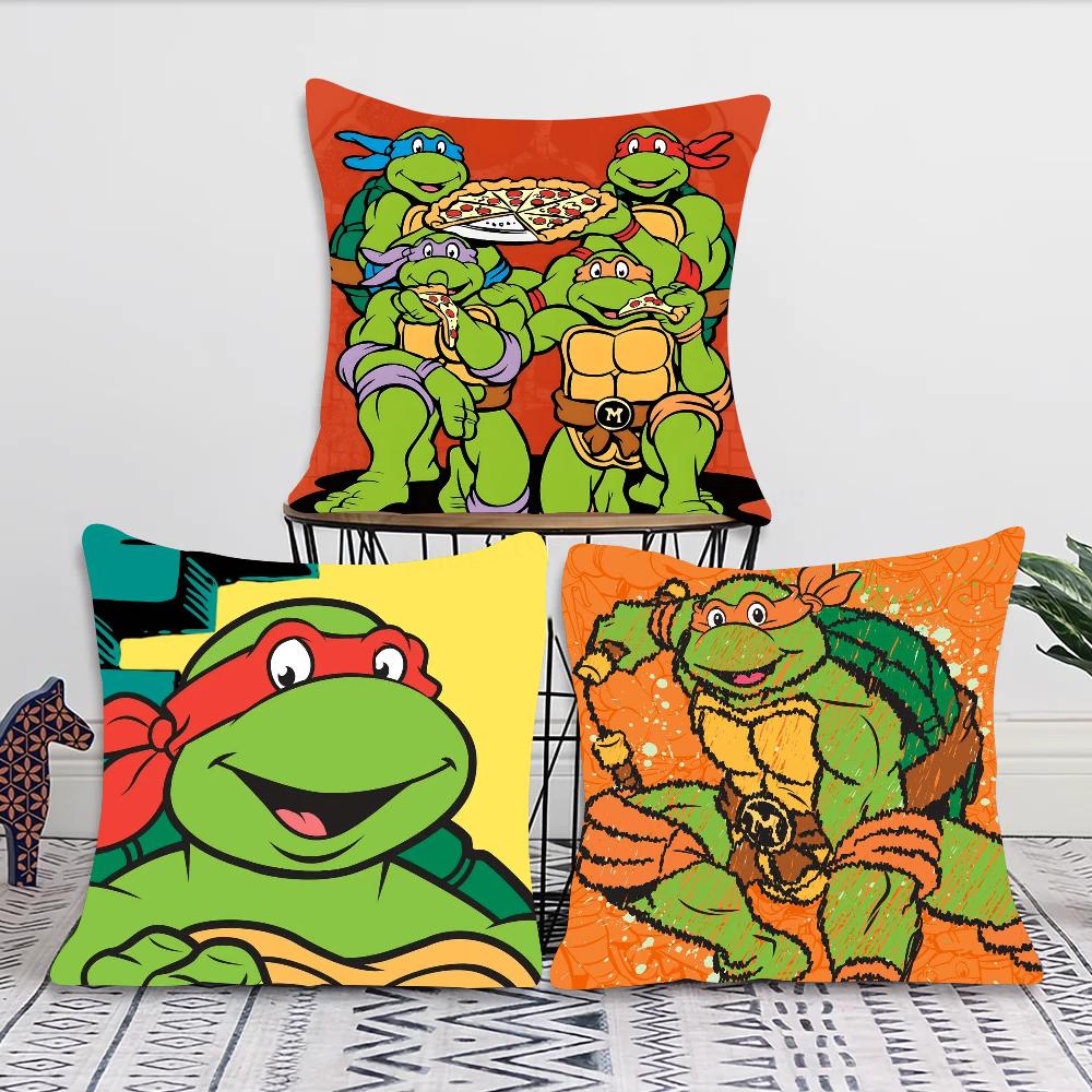 T-Teenage M-Mutant N-Ninja T-Turtles Animation Pillow Case Square Pillow Bedroom Sofa LeisureCarLivingRoom Home Decoration 40X40