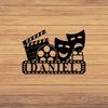 Retro Metal Wall Art Custom Film Clapperboard Mask Sign Porch Room Decor